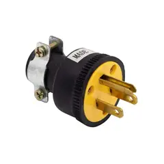 OPALUX - Enchufe de Espiga Plana con Toma a Tierra 15 Amp 50112