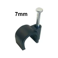 OPALUX - Grapas para Cable 7mm Negro CC-6307 x 100 Pza