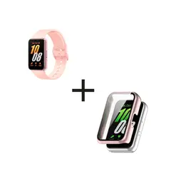 SAMSUNG - Smartwatch Galaxy Fit3 Rosa + Case Bumper Rosa Gold