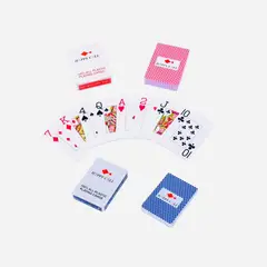 GENERICO - BARAJA DE CARTAS PARA POKER HAPPY CALL 100% PLASTICAS - AZUL
