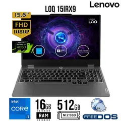 LENOVO - Laptop LOQ 15IRX9, Intel core i7-13va Gen. Ram 16GB, SSD 512GB, RTX 4050 6GB, 15.6 FHD, Free