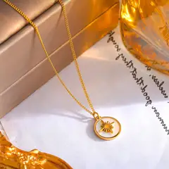 GENERICO - Collar para Mujer de Estilo Moderno y Simple en Acero Titanio