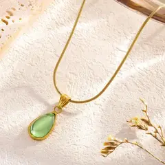 GENERICO - Collar para Mujer de Diseño Gotitas de Agua en Acero Inoxidable 304