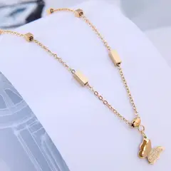 GENERICO - Collar para Mujer de Mariposa en Acero de Titanio de Una Sola Capa