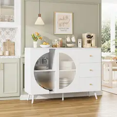 DIBA MUEBLES - Mueble Vitrina Aparador Pazya Blanco