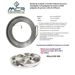 BAND IT - BANDA DE ACERO INOXIDABLE DE CINCO OCTAVO 5-8X076MM 100PIES