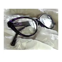 GENERICO - Montura de Lentes con Medida Lente de Gato +1 PL1939 Morado