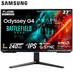 SAMSUNG - Monitor Odyssey G4 LS27BG402ENXGO Full HD 240Hz IPS 1ms G-SYNC
