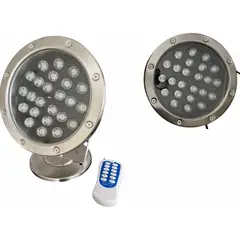 GENERICO - Reflector dirigible para pileta 24W 12V colores RGB Pool System