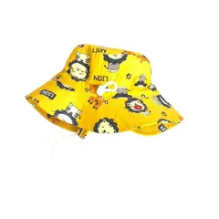 GENERICO - Sombrero Niño Doble Tela Leon Redondo Selva Safari Amarillo