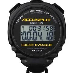 ACCUSPLIT - Cronometro AX740 Profesional Dedicado 50 Memorias - Negro