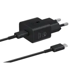 SAMSUNG - Cargador De Carga Rápida 25W Con Cable Negro