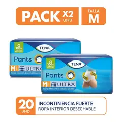 TENA - Pañal Pants Ultra Medium 20 UN Pack x2