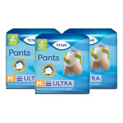 TENA - Ropa interior adultos pants ultra talla m 10un pack x3