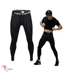 GENERICO - Pantalón Licra Leggin Malla Hombre Negro