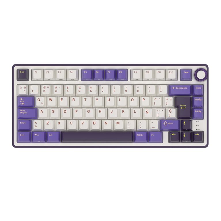 Teclado Mecánico Español Rk R75 Blackberry Silver switch