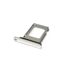 GENERICO - Repuesto Bandeja SIM IPHONE 14 PRO MAX - DUAL SIM PLATEADO