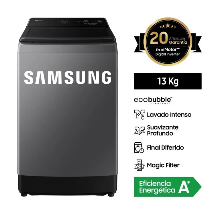 Lavadora Ecobubble 13KG WA13CG5441BDPE