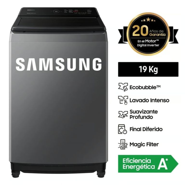 Lavadora 19KG Plateada WA19CG6441BDPE