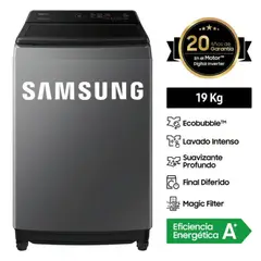 SAMSUNG - Lavadora 19KG Plateada WA19CG6441BDPE