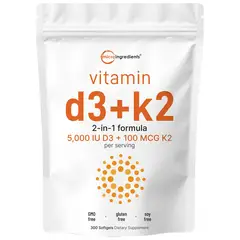 GENERICO - Microingredients Vitamina D3+K2 300 cápsulas blandas