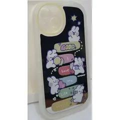 GENERICO - Case Tipo espejo de Silicona Kawaii de Conejos para Iphone 13