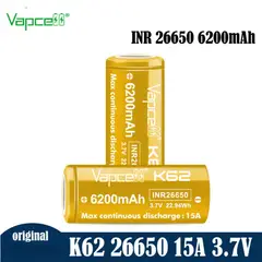 GENERICO - Bateria de de litio 26650 recargable de 6200 mAh 3,7v - 4,2 v