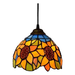 HOME NEAT - Lámpara de techo de cristal Tiffany de Girasol ø20cm