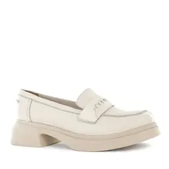 ECCO - Zapatos Mocasines Mujer Baya01 Marfil Cuero Natural