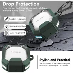 GENERICO - Funda transparente para Samsung Galaxy Buds 2 Pro - Verde