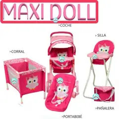 BABY KITS - Set de Maxi 5 en 1 para Muñeca Morado y Rosado