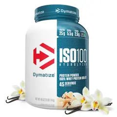 Dymatize - Proteína aislada ISO 100 3lb - - Vainilla