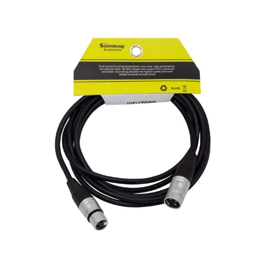 Cable para Micrófono Jack XLR a Plug XLR 1 Metro BB827/1M SOUNDKING