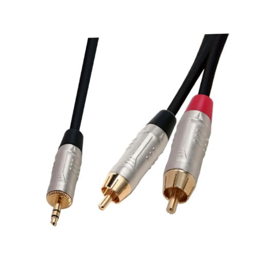 Cable 1 Plug Stereo 3.5mm a 2 Plug RCA 2 Metros BJJ322/2M SOUNDKING