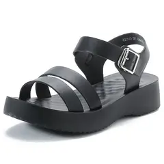 SHANDIAN - Sandalias Dedo Abierto Pantuflas Mujer Beige