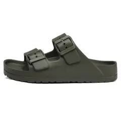 SHANDIAN - Sandalias Dedo Abierto Pantuflas Mujer Verde