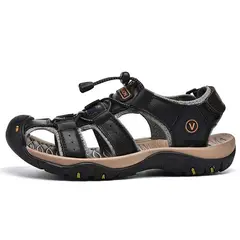 SHANDIAN - Sandalia de Trekking Para Explorar con Estilo Hombre Negro