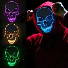 GENERICO - MASCARA CALAVERA LED HALLOWEEN