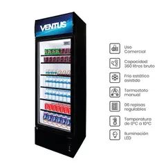 VENTUS - Visicooler de 1 Puerta de 360 Litros -