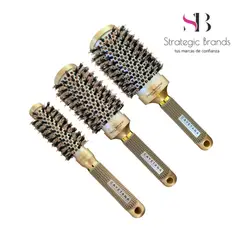 CAYETANA - Kit x3 Cepillos de Cabello Profesional Nano-Tech Ceramica N25, 32 y 53