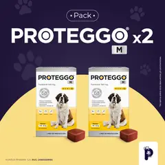 PROTEGGO - ANTIPULGAS PARA PERROS M DE >40 – 56 kg - PACK X 2