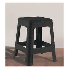 GENERICO - Banco Tabarua X10 unidades Modelo Tipo Ratán Plástico Color Negro