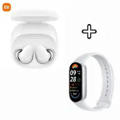 REDMI - Audifono Bluetooth Buds 6 Play Blanco + Xiaomi Smart Band 9 - Silver