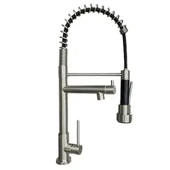 XM - LLAVE DE COCINA RESORTE ACERO SATINADO MUEBLE LC304-309802