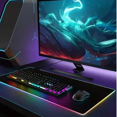 GENERICO - Mouse Pad Rgb Luces Led Gaming Iluminado