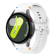 GENERICO - Correa Silicona Sport para SAMSUNG WATCH 5 - 5 PRO - Blanco