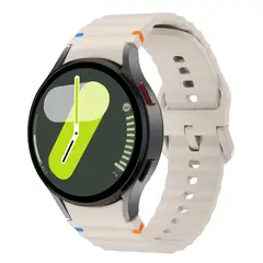 GENERICO - Correa Silicona Sport para SAMSUNG WATCH 4 - 4 CLASSIC - Beige