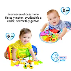 MEYING - Pack Niño - Cojín y Rodillo para la Estimulación Tummy Time