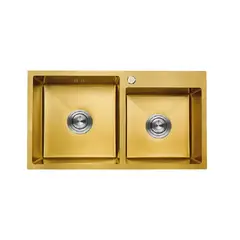 XM - LAVADERO DE COCINA DORADO 2POZAS UD07-8245