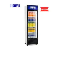 ILUMI - Exhibidor Vertical 320 Lts 1 Puertas Vidrio Blanco - BC-3200